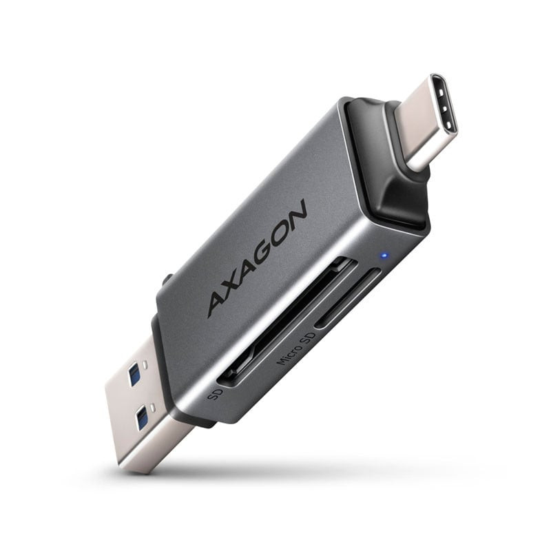 Lettore di schede axagon cre-dac usb 3.2 gen1 usb-c+ usb-a