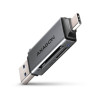 Lettore di schede axagon cre-dac usb 3.2 gen1 usb-c+ usb-a