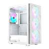 Case montech x3 mesh midi-tower ventole rgb vetro temperato bianco