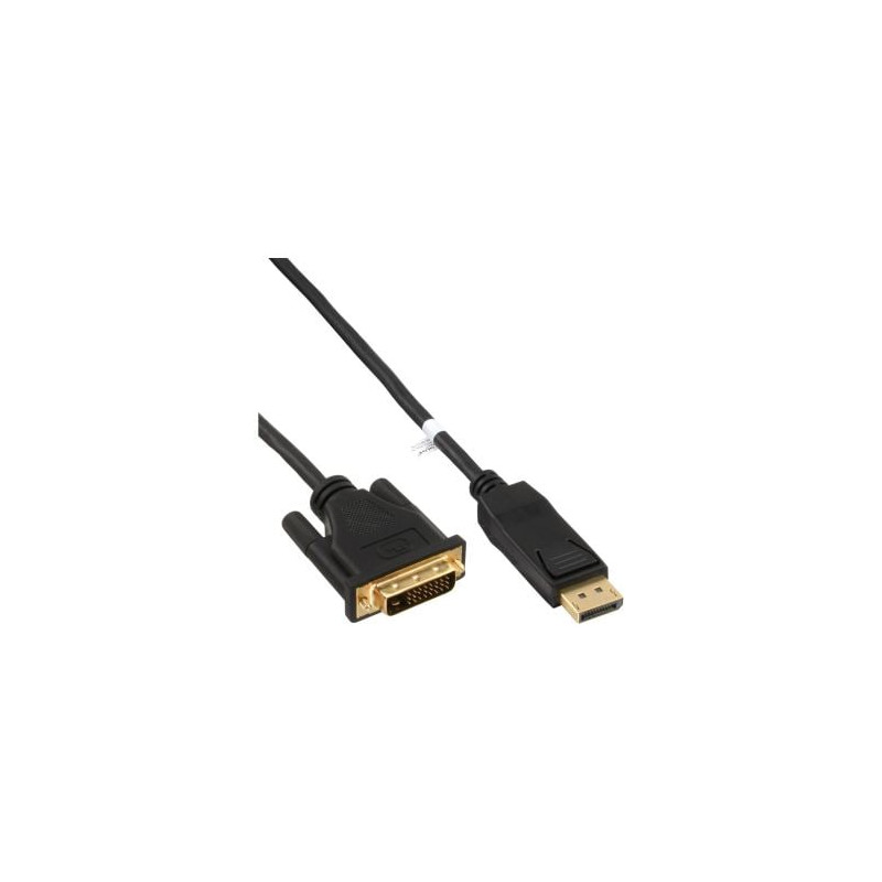Cavo adattatore inline displayport a dvi-d da 50cm nero [17116]