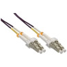 Cavo fibra ottica inline duplex lc/lc 50/125 micrometro om4 40m viola