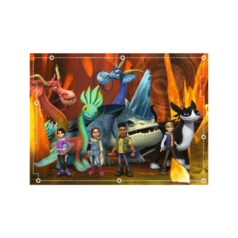 Puzzle ravensburger dragons i 9 mondi 100pz [13379]