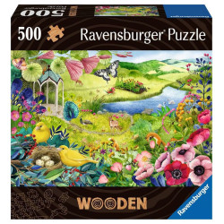 Puzzle ravensburger in legno wild garden 505pz multicolore [17513]
