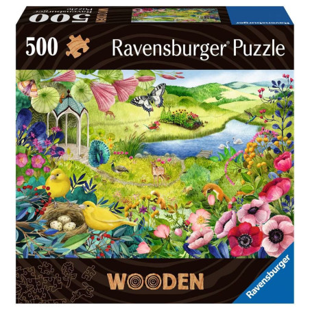 Puzzle ravensburger in legno wild garden 505pz multicolore [17513]