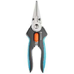 Forbici gardena gripcut per erbe aromatiche con pinza integrata grigio/blu