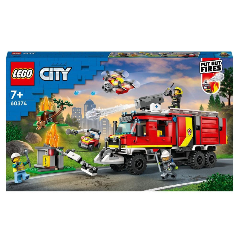 Gioco da costruzione lego city camion dei pompieri 3figurine 502