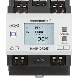 Attuatore dimmer homematic ip per montaggio su guida din hmip-drdi3nero/bianco