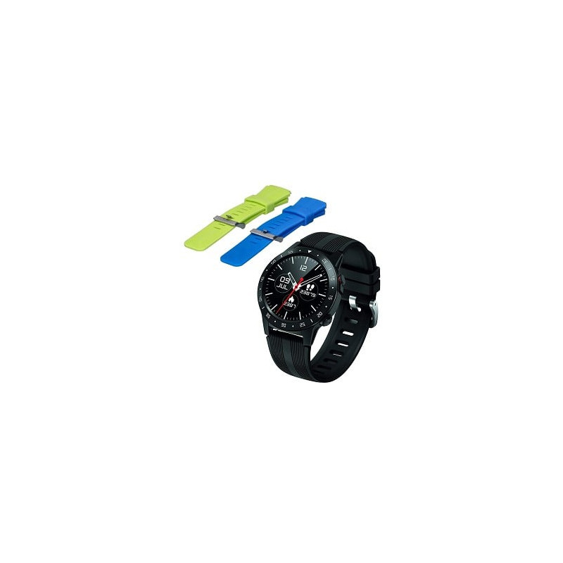 smartwatch maxcom nero + 2 cinturini [fw37 argon]