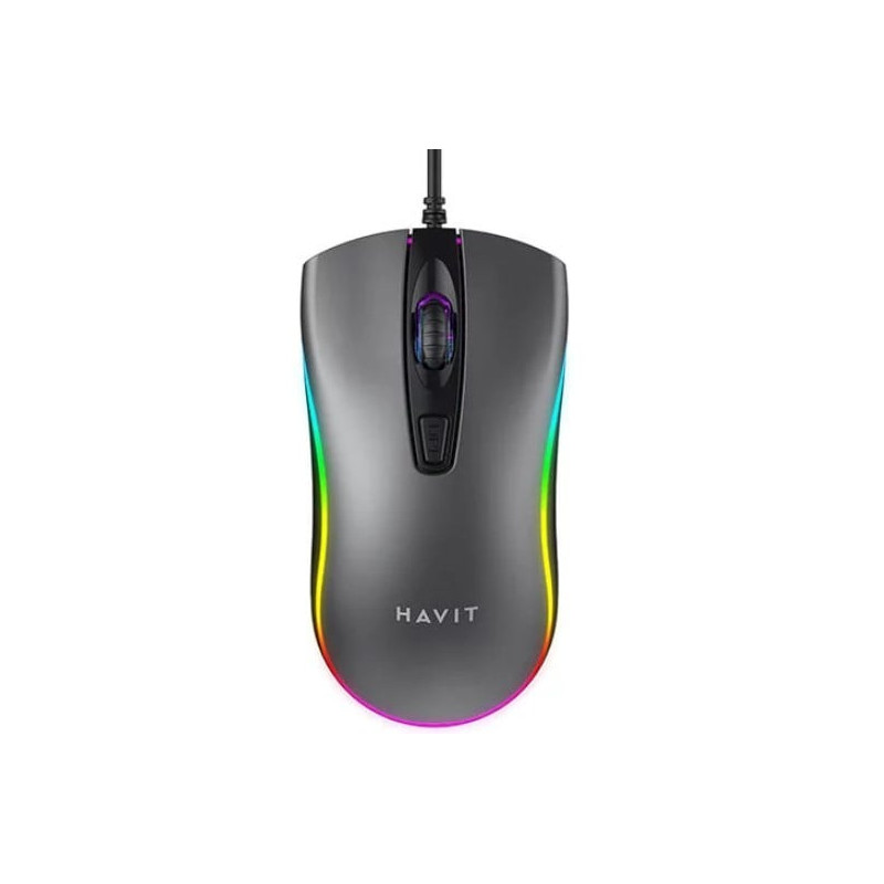 Mouse havit ms72 1200dpi rgb grigio [ms72]