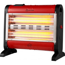 Stufa elettrica dcg eltronic sa9424 al quarzo 1600w nero/rosso [sa9424]