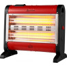 Stufa elettrica dcg eltronic sa9424 al quarzo 1600w nero/rosso [sa9424]