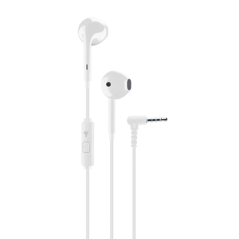 Auricolari cellularine voice capsule con microfono jack 3.5mm/bianco