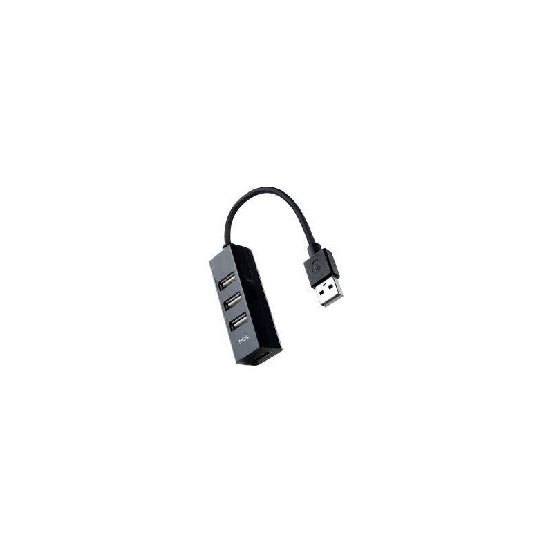 Hub usb nilox 3xusb2.0 4-porte nero [nxhubusbc11]
