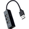 Hub usb nilox 3xusb2.0 4-porte nero [nxhubusbc11]