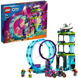 Gioco da costruzione lego city stuntz riders: sfida impossibile 385pz