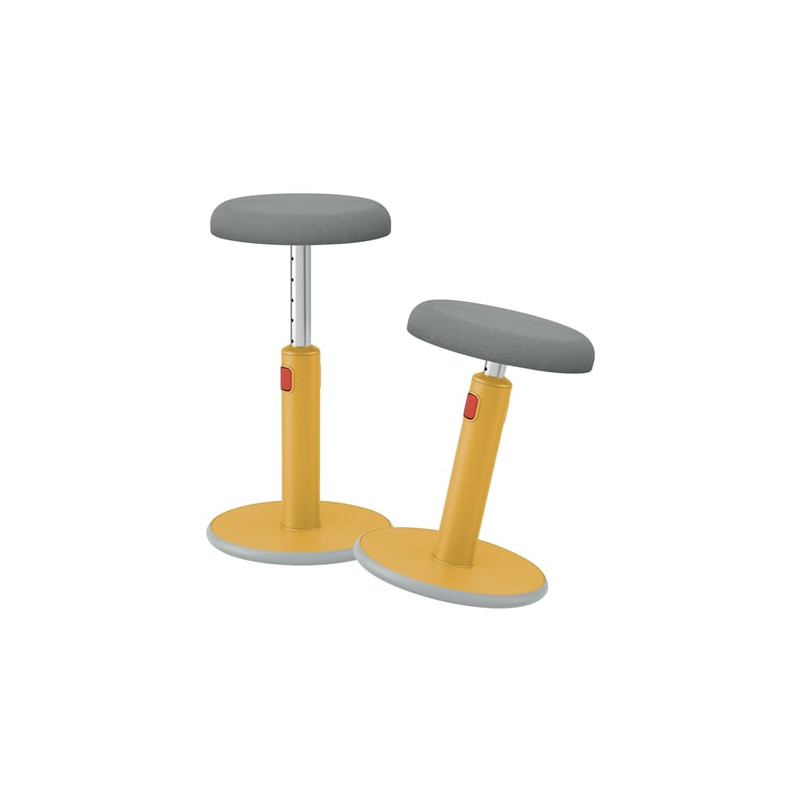 Sgabello leitz ergo cosy grigio/giallo [65180019]