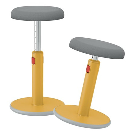 Sgabello leitz ergo cosy grigio/giallo [65180019]