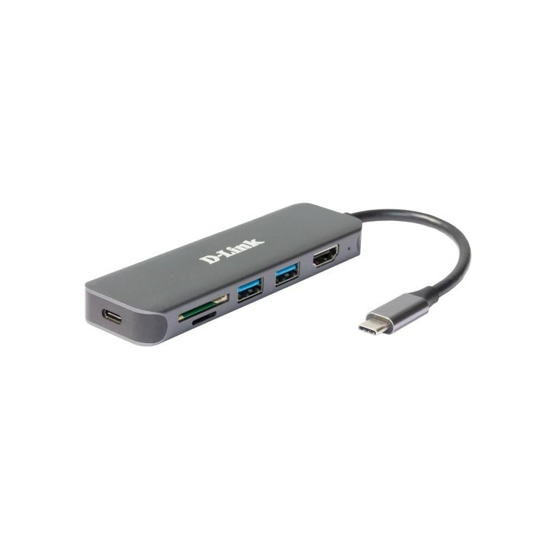 Docking station d-link dub-2327 6in1 usb-c/usb-a/hdmi/sd/microsd