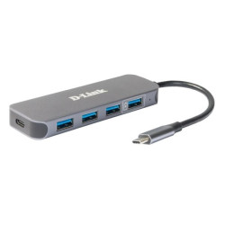 Hub usb d-link dub-2340 usb-a/usb-c grigio [dub-2340]