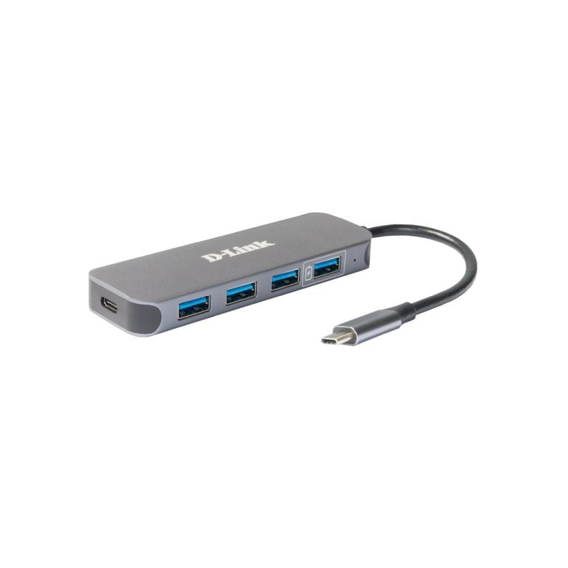 Hub usb d-link dub-2340 usb-a/usb-c grigio [dub-2340]