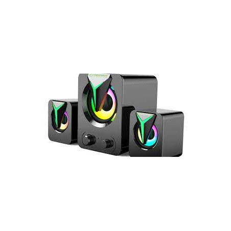 Altoparlante led esperanza rainbow soprano 2.1 usb 1200mah 10w nero
