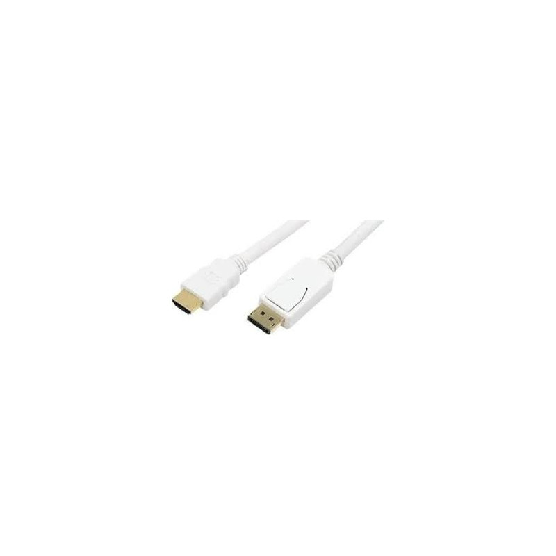 Cavo video sharkoon displayport 1.2 a hdmi 4k 1m 4kx2k 60hz bianco