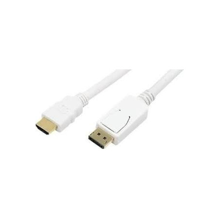 Cavo video sharkoon displayport 1.2 a hdmi 4k 1m 4kx2k 60hz bianco