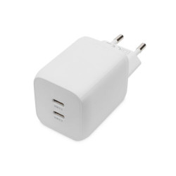 Alimentatore da rete digitus da-10063 2x usb-c 65w gan bianco