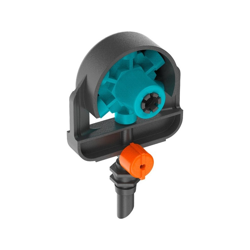 Ugello microaspersor gardena micro-drip-system 6in1 nero/turchese