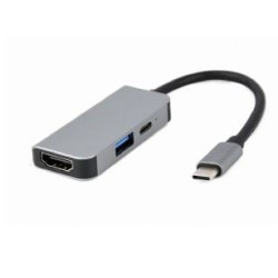 Hub usb gembird a-cm-combo3-02 usb di tipo-c 3 in