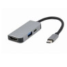 Hub usb gembird a-cm-combo3-02 usb di tipo-c 3 in