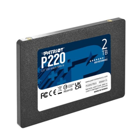 Ssd 2tb patriot p220 2.5'' sata3 nero [p220s2tb25]