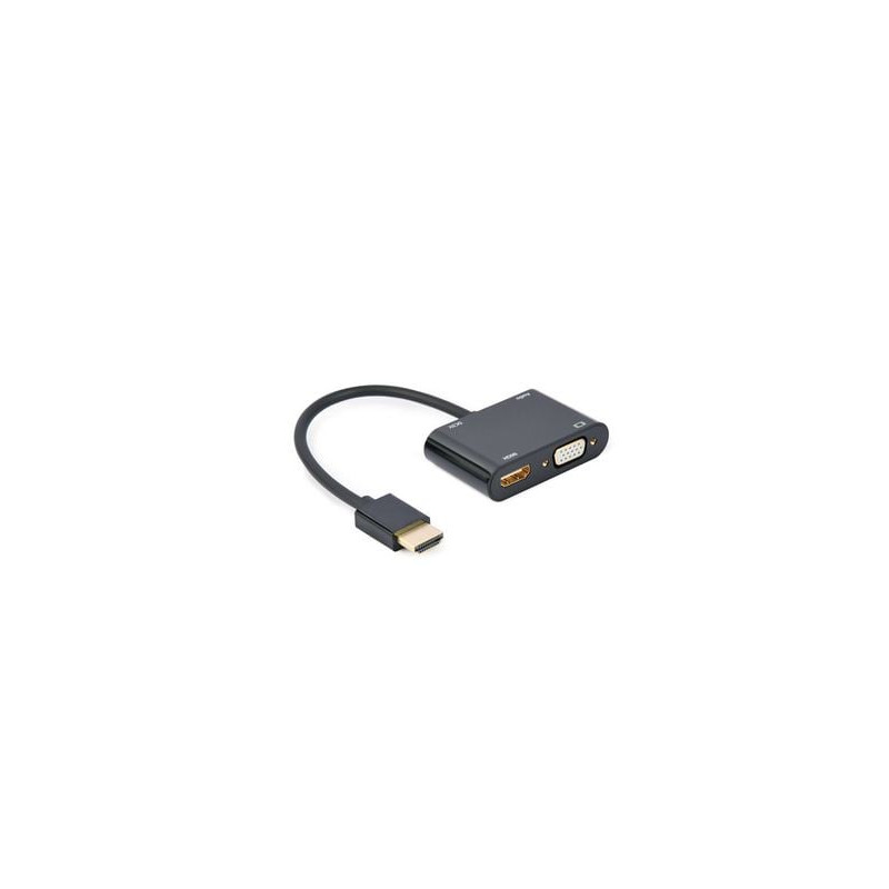 Adattatore video gembird hdmi a vga m/f 3.5mm nero [aigema000000042]