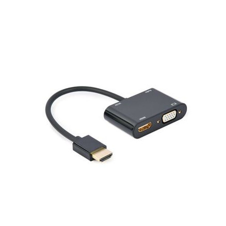 Adattatore video gembird hdmi a vga m/f 3.5mm nero [aigema000000042]