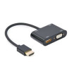 Adattatore video gembird hdmi a vga m/f 3.5mm nero [aigema000000042]