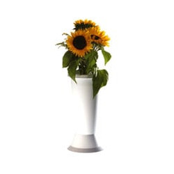 Vaso per cimitero machx jolly con base bianco