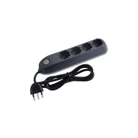 Multipresa bticino 3684gb poker 4 uscite universali grigio [3684gb]