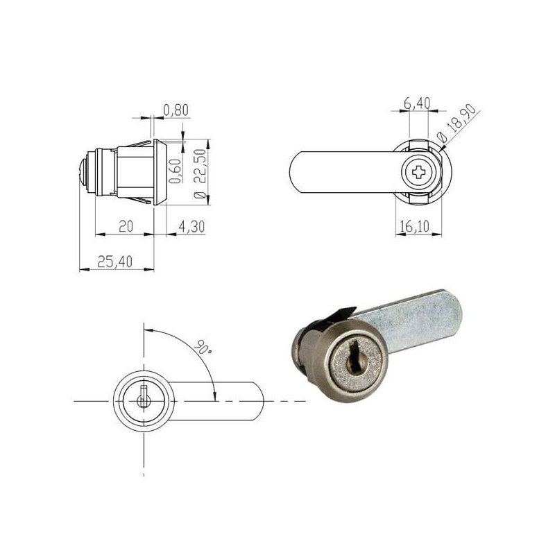 Cilindro levetta omr 160410 20mm [160410]