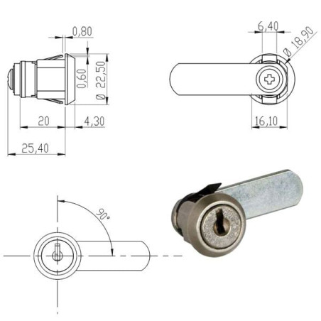 Cilindro levetta omr 160410 20mm [160410]