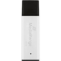 Pen drive 512gb mediarange high performance usb-a 3.2 gen 1 argento/nero