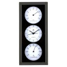 Orologio da parete jm ja7071nb con termometro e igrometro nero/bianco