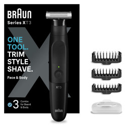 Rasoio elettrico braun 4d barba nero [xt33100]