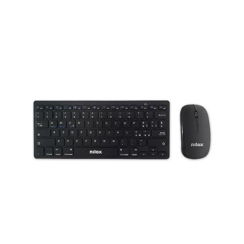Kit mouse e tastiera wireless nilox slim con ricevitore bluetooth