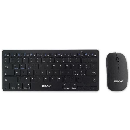 Kit mouse e tastiera wireless nilox slim con ricevitore bluetooth