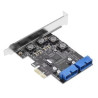 Scheda di espansione adj per pci express usb 3.0 19pin x2 porte [240-00001]