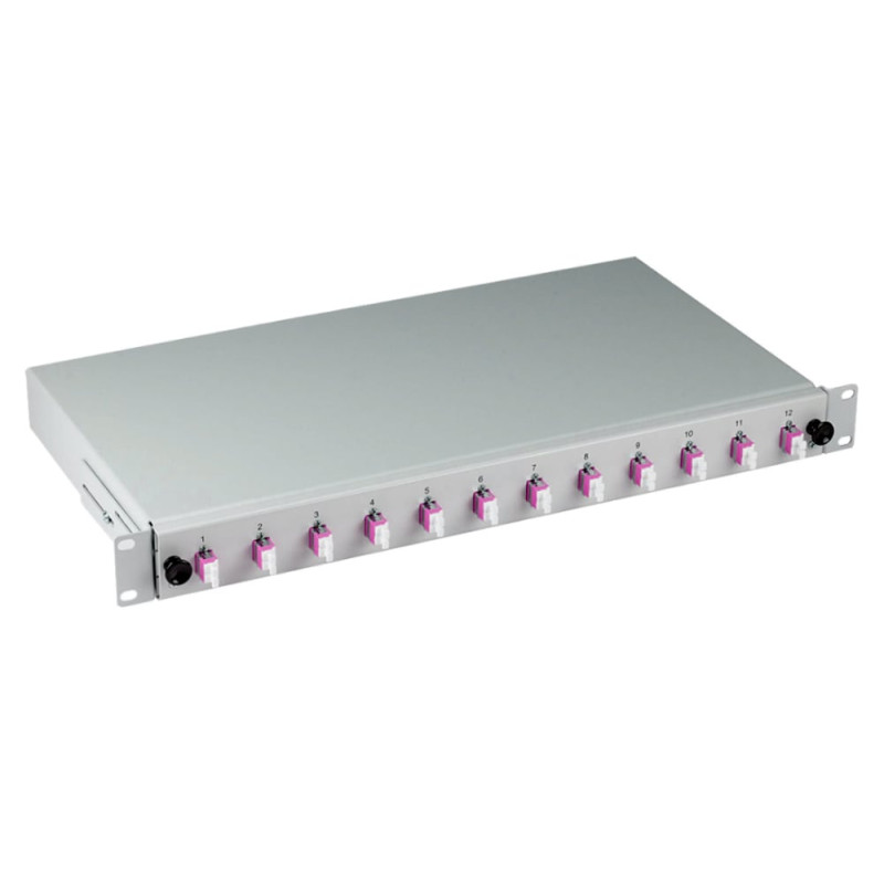 Cassetto ottico oem 19'' estendibile 12 bussole e 24 pigtails