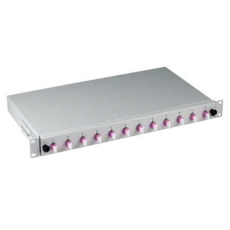 Cassetto ottico oem 19'' estendibile 12 bussole e 24 pigtails