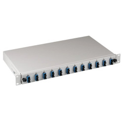 Cassetto ottico oem 19'' estendibile 12 bussole e 24 pigtails