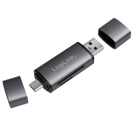 Lettore di schede logilink usb 3.2 gen 1 sd/microsd con connessioni