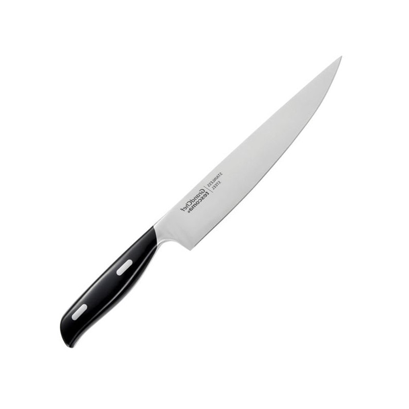 Coltello tescoma grandchef per affettare in acciaio inox 20cm argento/nero